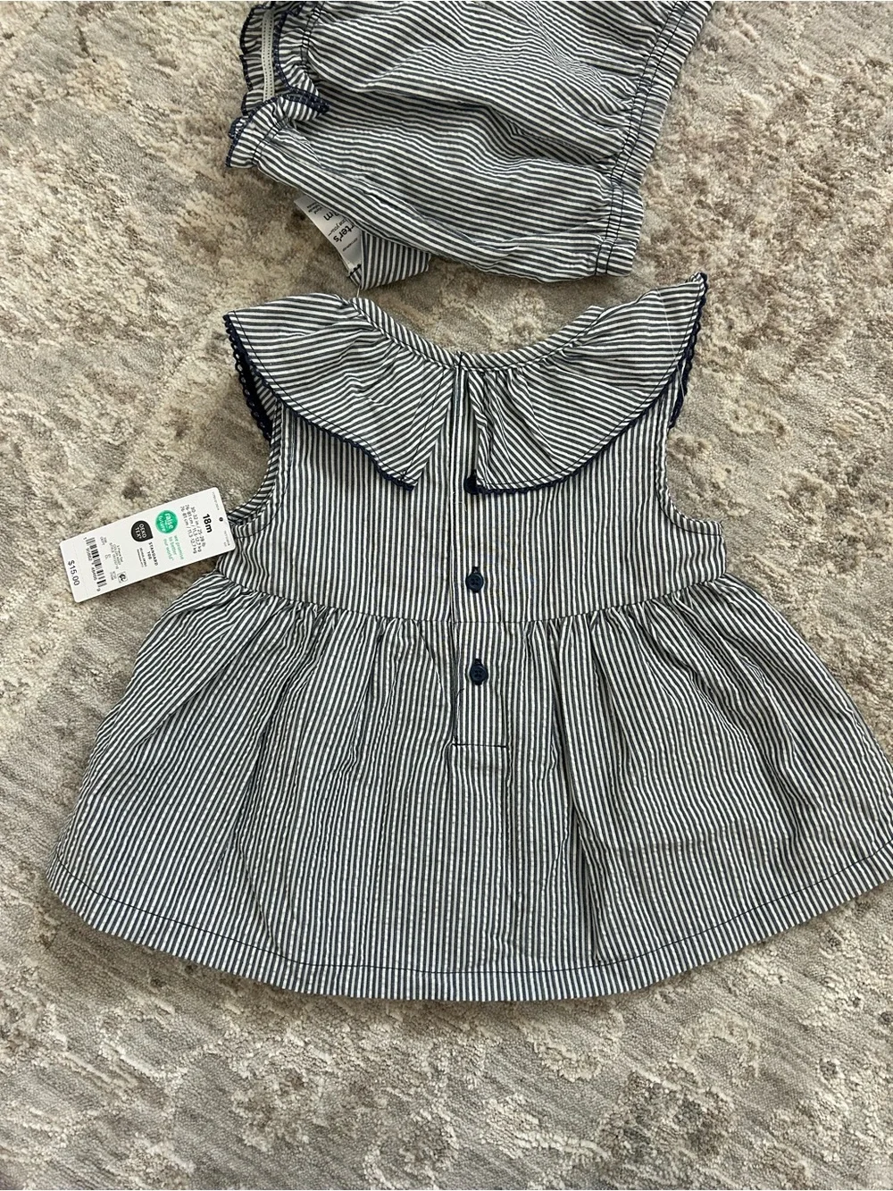 NWT Carter's Striped Dress & Bloomers Set